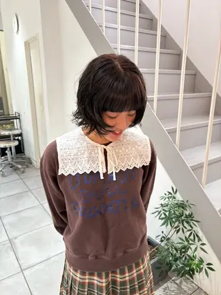 ショート カラー パーマ hisa/melt 西梅田のヘアスタイル