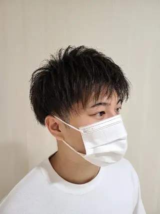 ショート メンズ L'oeuf 山下 アミールのヘアスタイル