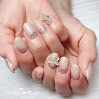 ミディアム ネイル 🐾enen style 🐾のネイルデザイン