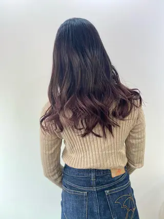 セミロング カラー レイヤーカット 赤み消し　店長/大和のヘアスタイル