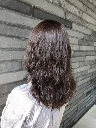セミロング 🌕透明感カラー @ENTER大名のヘアスタイル