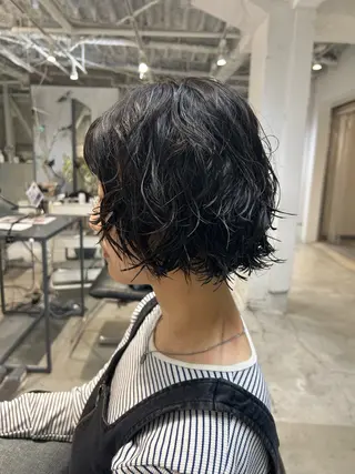 ショート パーマ メンズ清潔感のプロ 💈メンズパーマ藤田のヘアスタイル