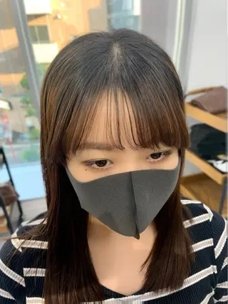 ミディアム カラー パーマ ヘアアレンジ メンズ キッズ ネイル マツエク・マツパ アイブロウ 似合せレイヤー/ 柔らか透明感カラーのヘアスタイル