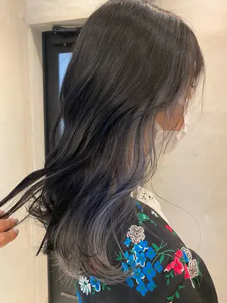 セミロング 新宿/顔周りカット +レイヤー＝しずく♩のヘアスタイル