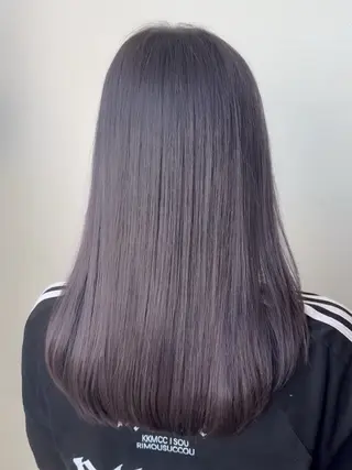 セミロング カラー 透明感color ハイトーン✨みくりのヘアスタイル