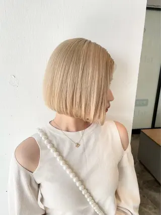 ミディアム 水戸/ブリーチカラー 中山りくのヘアスタイル