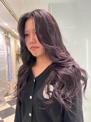 ロング カラー ヘアアレンジ 浅井咲良/栄・矢場町 /カラーモデルのヘアスタイル
