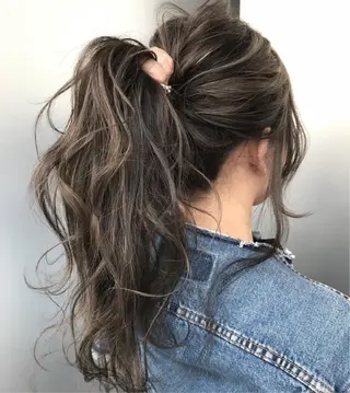 ロング カラー レイヤーカット 赤み消し　店長/大和のヘアスタイル