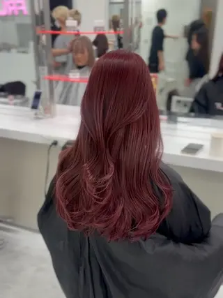 ロング 🎀暖色カラー🎀 韓国ヘア まなかのヘアスタイル
