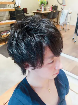 ショート ミディアム パーマ creep hair nozomiのヘアスタイル
