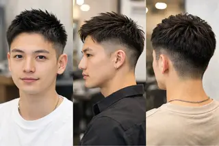 ショート イセ コウタロウのヘアスタイル