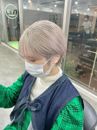 ショート カラー パーマ ヘアアレンジ メンズ キッズ ネイル マツエク・マツパ アイブロウ エビスザキレン/メン ズ/心斎橋🌳のヘアスタイル