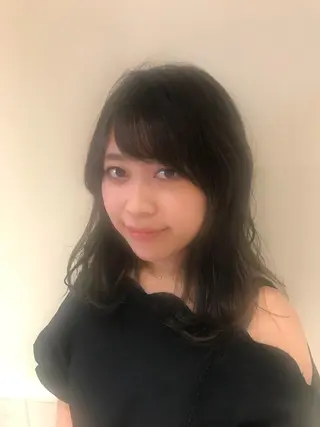 セミロング カラー 清水 ちひろ ✄トップスタイリストのヘアスタイル