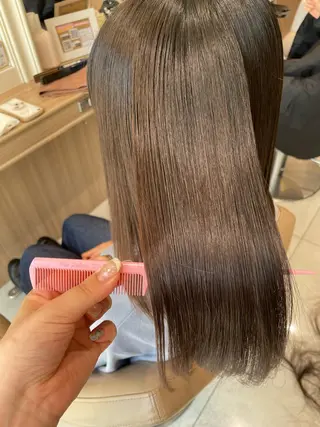 セミロング 韓国ヘアメイク🎀/ 縮毛矯正✨山本媛香のヘアスタイル