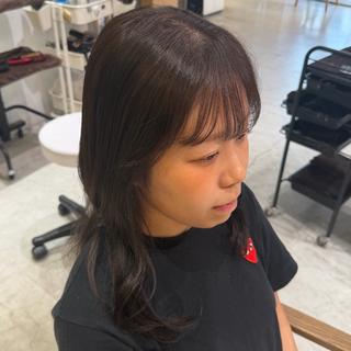 ロング カラー 田村 結依花のヘアスタイル