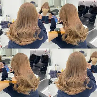 セミロング カラー センターパート特化 井上健太のヘアスタイル