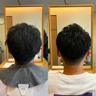パーマ メンズ 馬場 彩のヘアスタイル