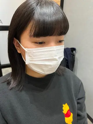 ミディアム カラー パーマ ヘアアレンジ メンズ キッズ ネイル マツエク・マツパ アイブロウ 久木原 ゆりのヘアスタイル