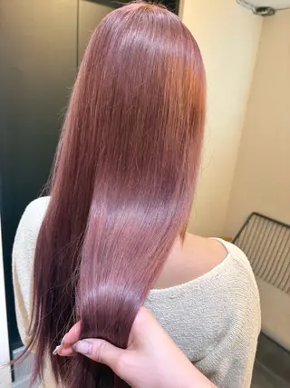 ロング カラー 艶ピンク*ヘアセット 🌙shioriのヘアスタイル