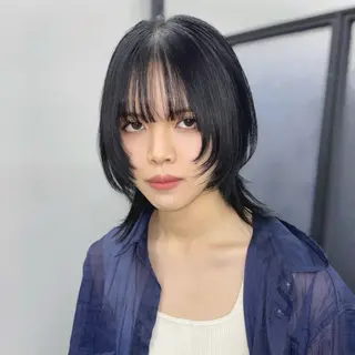 ミディアム Ren. 🦋デザインカラーのヘアスタイル