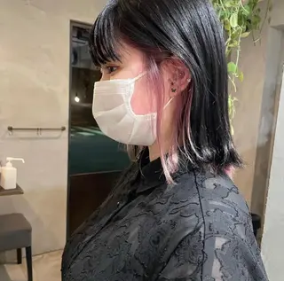 カラー ふじはら ひなこのヘアスタイル
