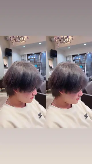 ショート カラー メンズ 髪質改善・縮毛矯正 特化・ユウシンのヘアスタイル
