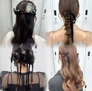 ヘアアレンジ ヘアアレンジエクステ 推し活 さな👶🏻のヘアスタイル
