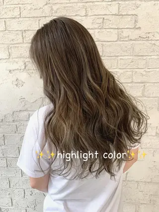 ロング カラー ハイライトカラー＆ ダブルカラー　田口のヘアスタイル