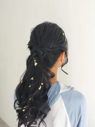 ロング ヘアアレンジ vizz SAKIのヘアスタイル