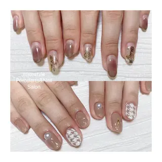 ミディアム ネイル 🐾enen style 🐾のネイルデザイン