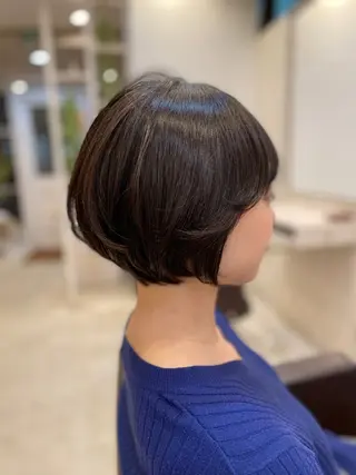 ショート ブリーチ無し透明感 ケアカラー🌿かなみのヘアスタイル
