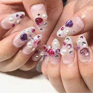 ネイル 渋谷／チップ長さ出し 👑アプレgel-xのネイルデザイン