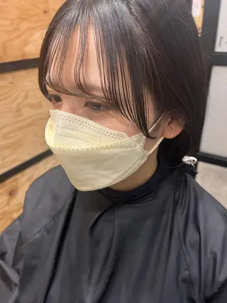 セミロング カラー パーマ ヘアアレンジ メンズ キッズ ネイル マツエク・マツパ アイブロウ 久木原 ゆりのヘアスタイル