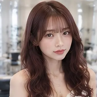 ロング 縮毛矯正/レイヤー/ 前髪カット/おばかんのヘアスタイル