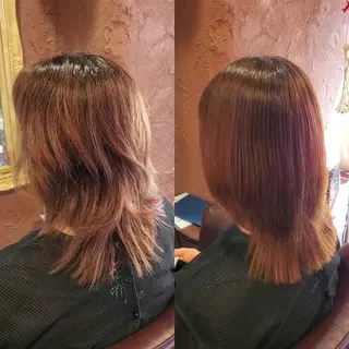 ミディアム 髪質改善 常世田のヘアスタイル