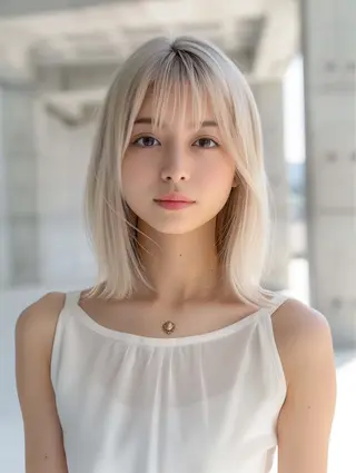 カラー 酸性ストレート 髪質改善のヘアスタイル