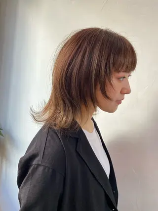 ミディアム カラー ヘアーサロン アルカンシエルのヘアスタイル