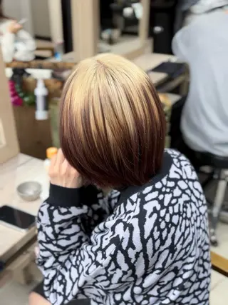 ショート カラー ルーツカラー/ デザインカラー/井川のヘアスタイル