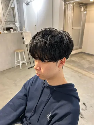 ショート パーマ メンズ メンズ清潔感のプロ 💈メンズパーマ藤田のヘアスタイル