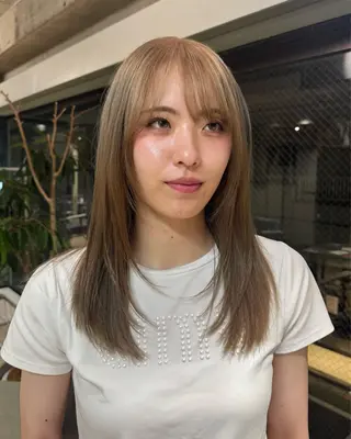 セミロング カラー カットモデル募集 suzUkaのヘアスタイル