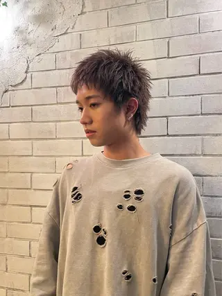 ショート カラー メンズ ✂︎メンズ特化船橋 パーマ優希のヘアスタイル