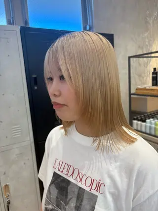 ミディアム tokute 片岡心🐥のヘアスタイル