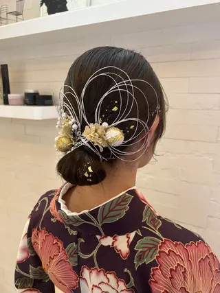 セミロング ヘアアレンジ ヘアセット/眉毛カッ ト/Nana〻のヘアスタイル