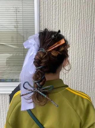 ミディアム ヘアアレンジ yuu/髪質改善 カラー🌛のヘアスタイル
