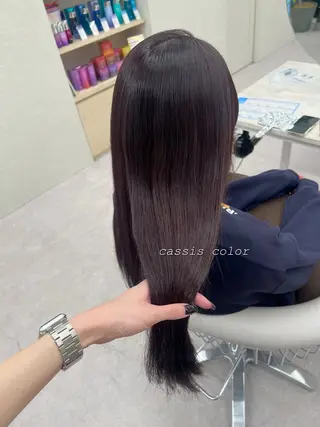 ロング カラー 美髪矯正/シークレッ トハイライト🤍りさのヘアスタイル