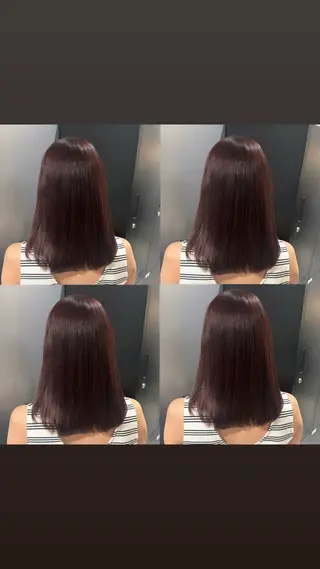 ミディアム カラー ブリーチなし透明感 カラー🤍ྀིきららのヘアスタイル