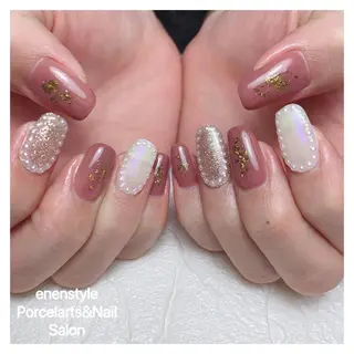 ミディアム ネイル 🐾enen style 🐾のネイルデザイン