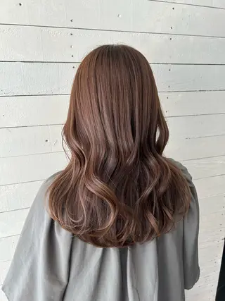 セミロング カラー ブリーチ/艶カラー RYUTOのヘアスタイル
