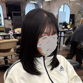 ミディアム カラー ショート・ボブ/ 透明感カラー/めいのヘアスタイル