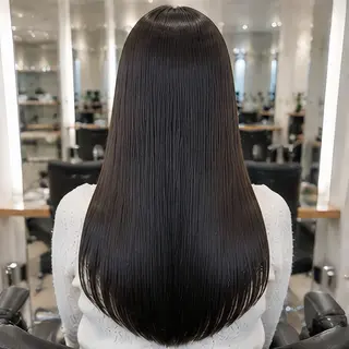 ロング 池袋/前髪/顔周り 縮毛矯正/おばかんのヘアスタイル
